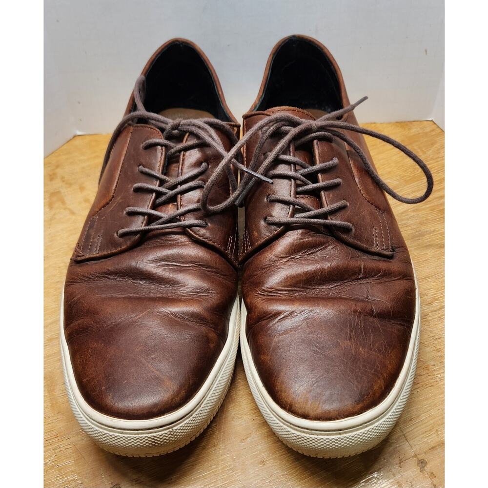 FRYE Lace Leather Sneakers 3481582 Brown Men's Size‎ 10 D